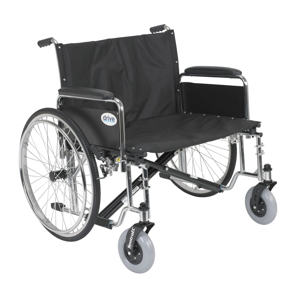 Sentra Ec Heavy Duty Extra Wide Wheelchair, Detachable Full Arms, 30 Seat
