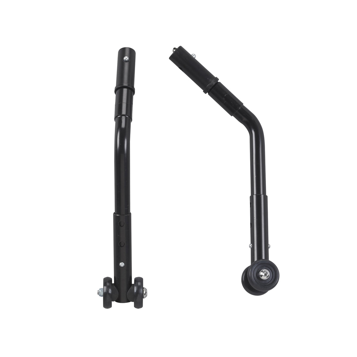 Drive Medical Adjustable Universal Wheelchair Anti-Tipper With Wheels, Black, 1 Pair