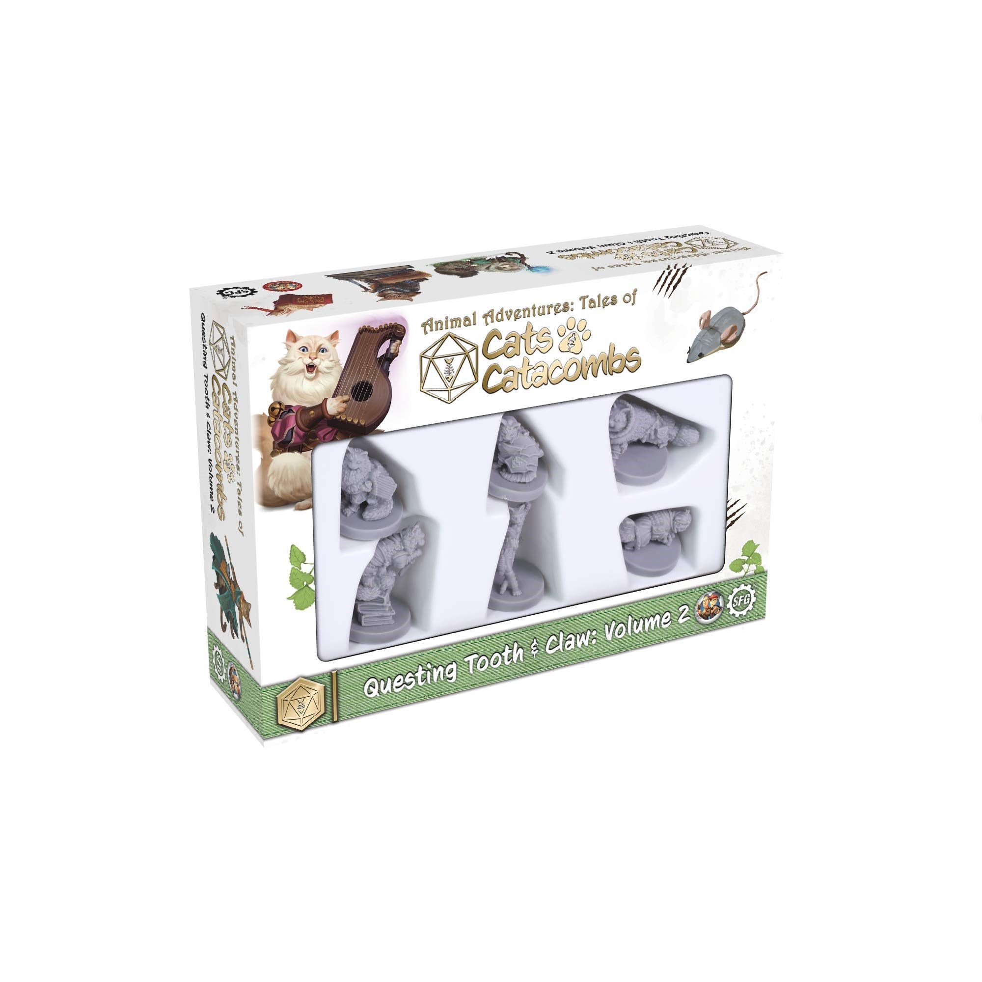 Steamforged Animal Adventures: Cats And Catacombs Questing Tooth And Claw Roleplaying Miniatures 5E Compatible Volume 2