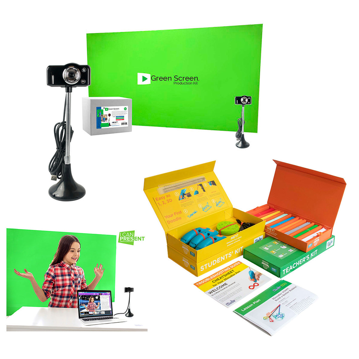 Steam/Stem Content Producers' Kit 1- Kit Contains 1 , 3Doodler 8Spshalfed, 1 Grn-Kit
