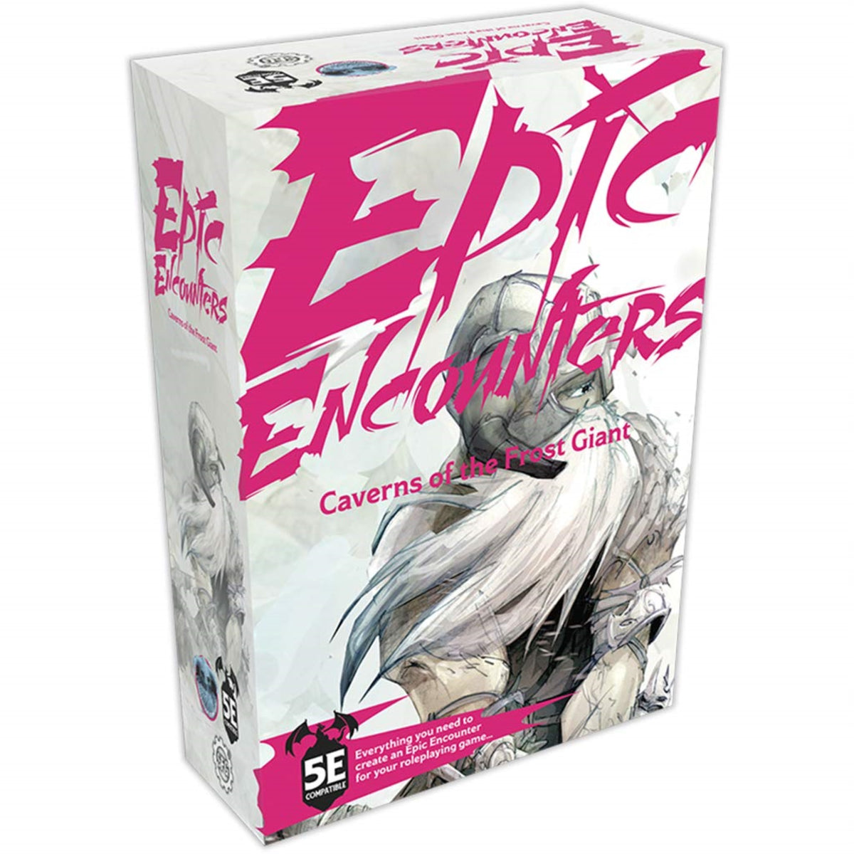 Epic Encounters: Caverns Of The Frost Giant - Rpg Fantasy Roleplaying Tabletop Game With Giant Boss Miniature, Double-Sided Game Mat, & Game Master Adventure Book With Monster Stats, 5E Compatible