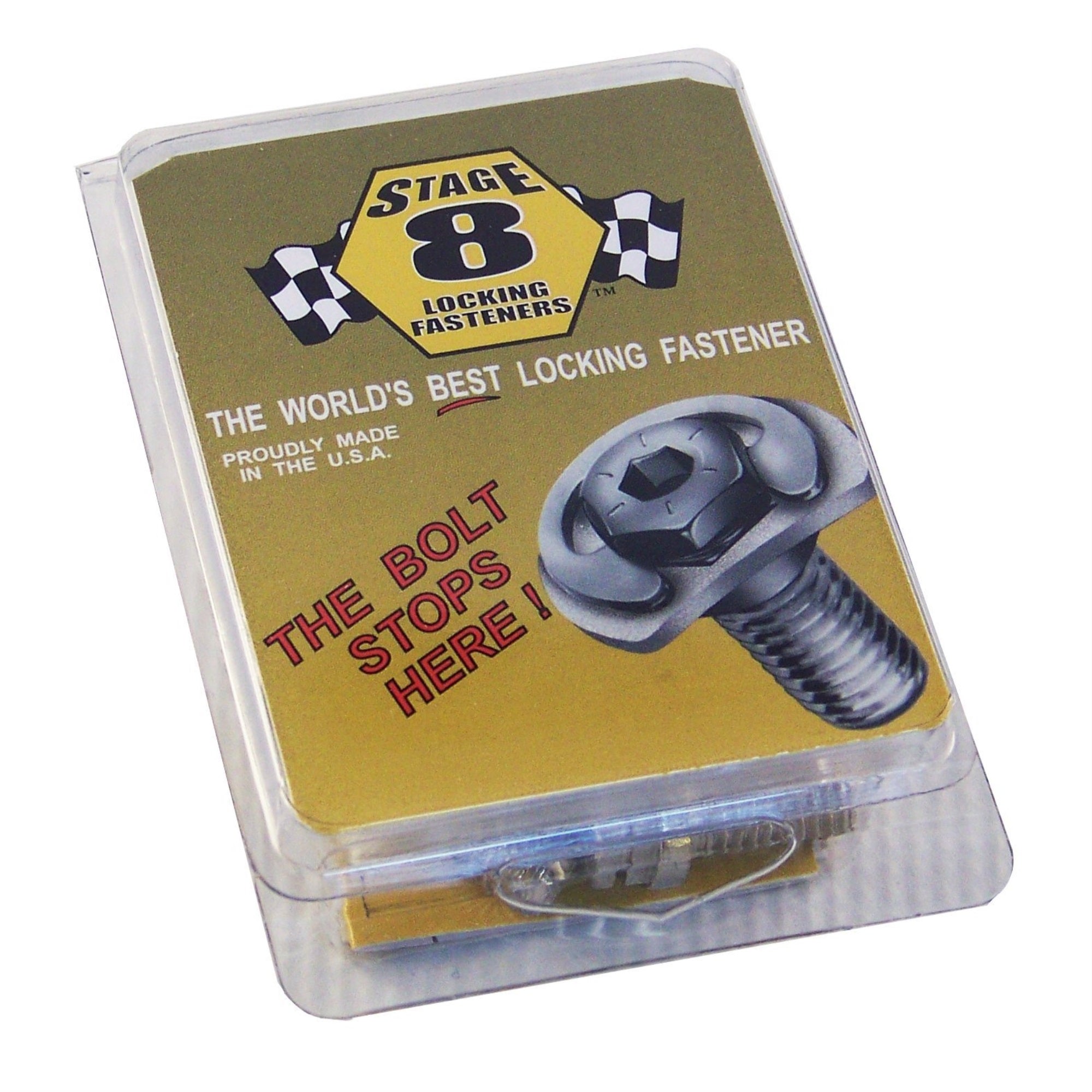 Stage 8 8911 3/4' Locking Header Bolt Kit For Gm Small Block