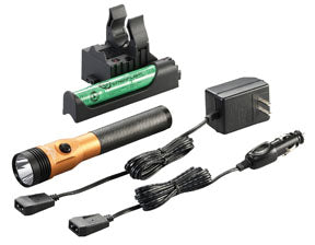 Stinger Led Hl Rechargeable Flashlight With Piggyback Charger, Orange