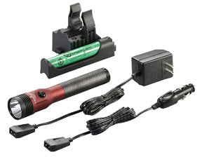 Stinger Led Hl Rechargeable Flashlight With Piggyback Charger, Red