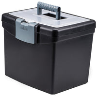 Portable File Box with XL Storage Lid, Black – Virventures