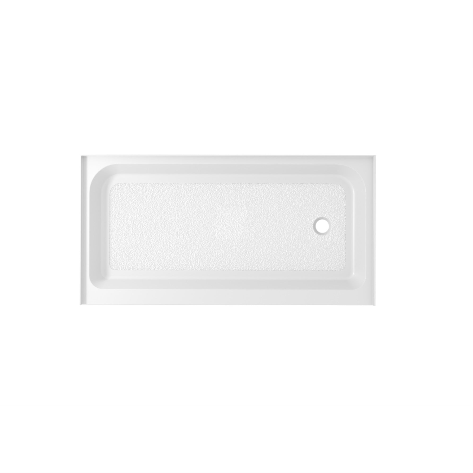 60X32 Inch Single Threshold Shower Tray Right Drain In Glossy White