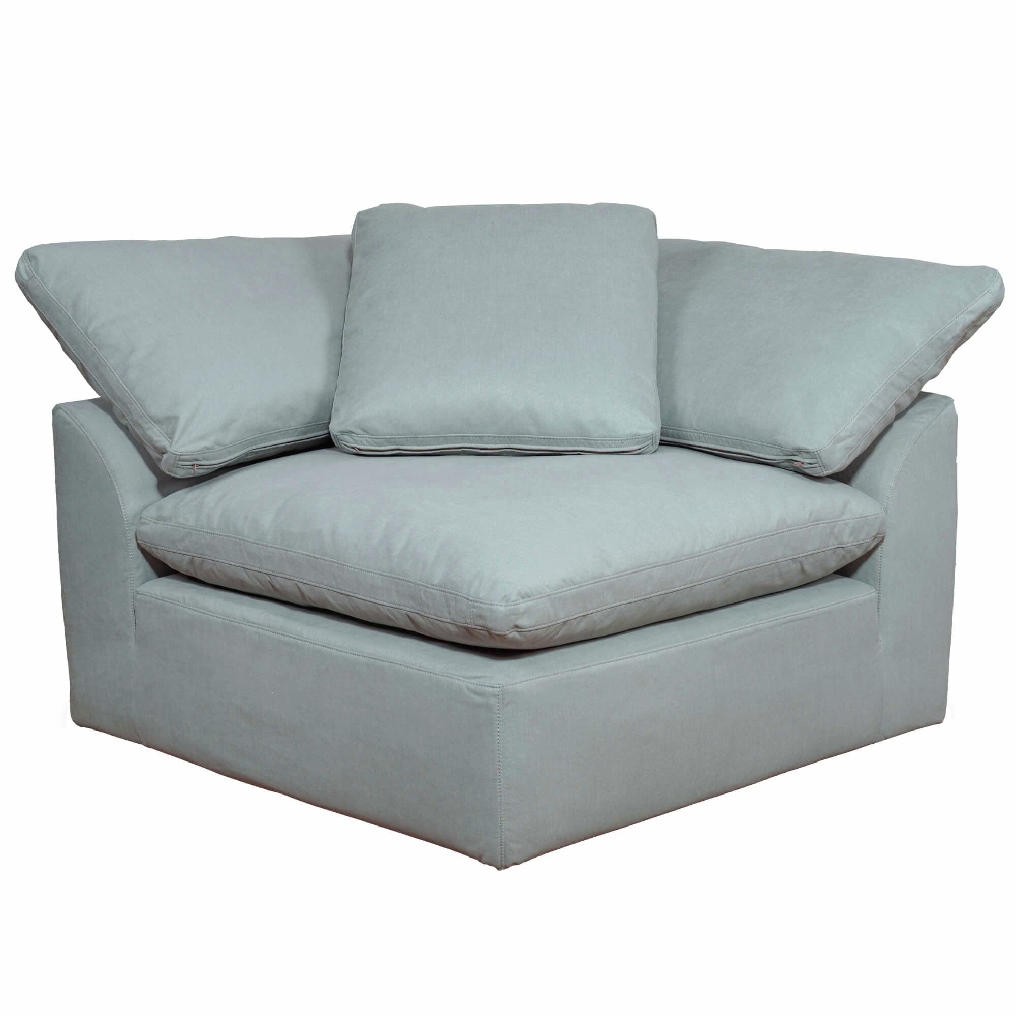 Sunset Trading Contemporary Puff Collection44 Square Slipcovered Modular Chair, Performance Fabric Washable Water-Resistant St