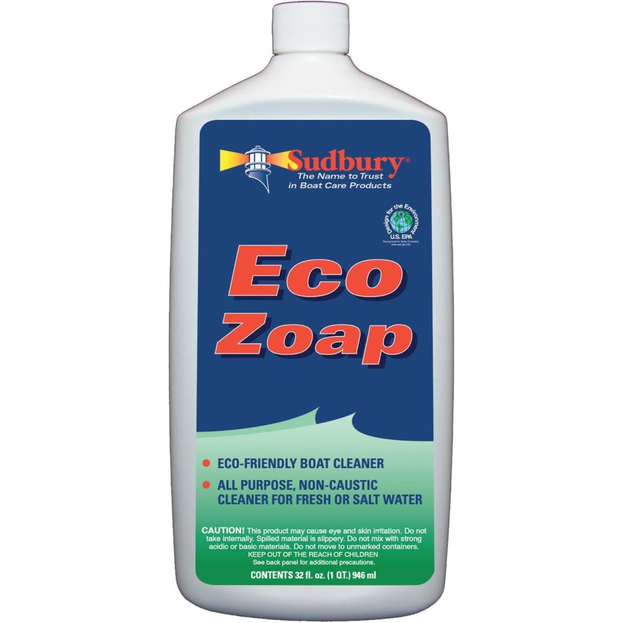 Sudbury Eco Zoap, Boat Cleaner Soap, Multi-Purpose Boat Soap, Essential Boat Accessories, 32 Oz.