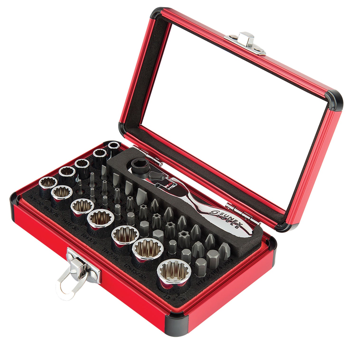 44Pc 1/4Dr Flex Rat & Sockets