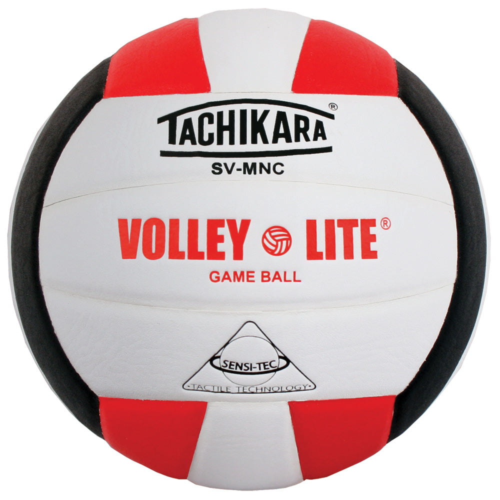 Tachikara Svmnc Volley-Lite Training Volleyball (Red, White And Black)
