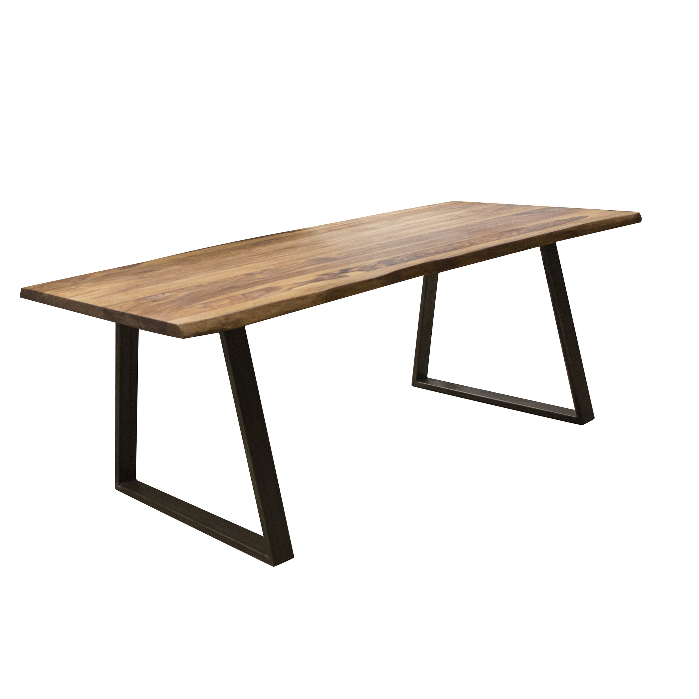 Dining Table 63 X 35 With Rosewood Top And Metal Legs, Seats 4 To 6