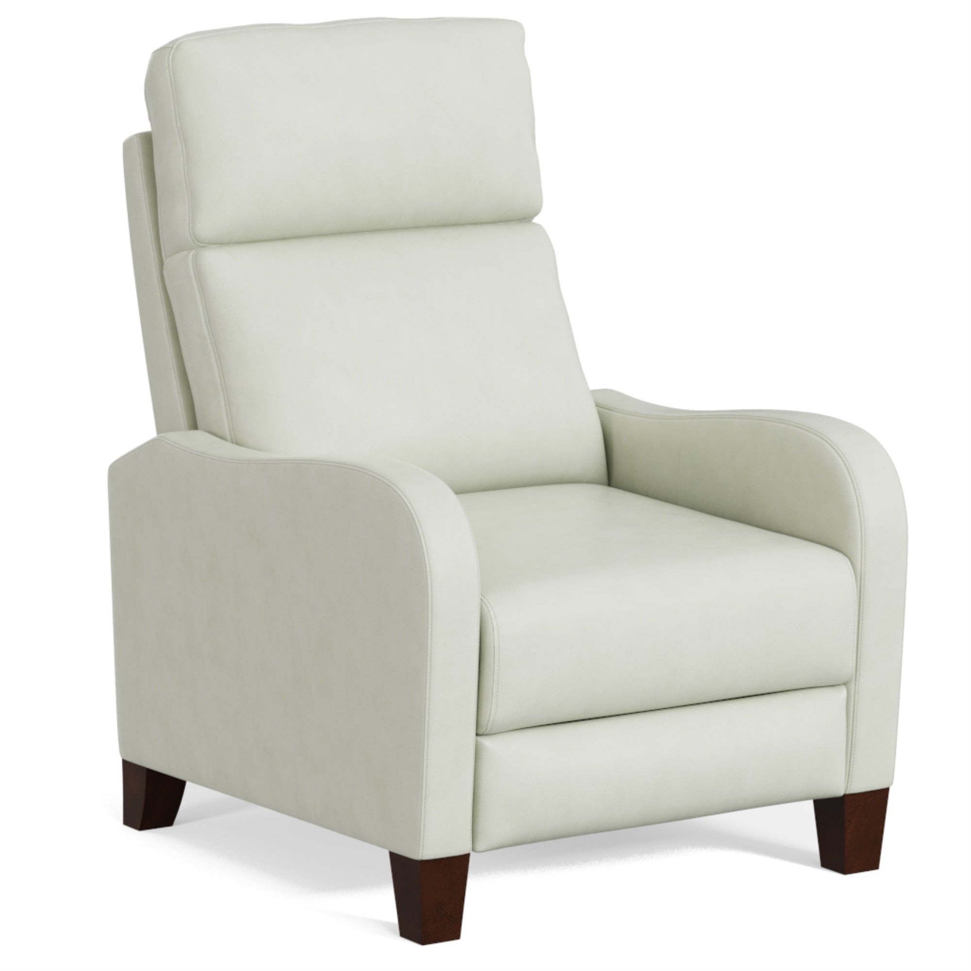 Sunset Trading Dana Pushback Leather Recliner | Pearl White