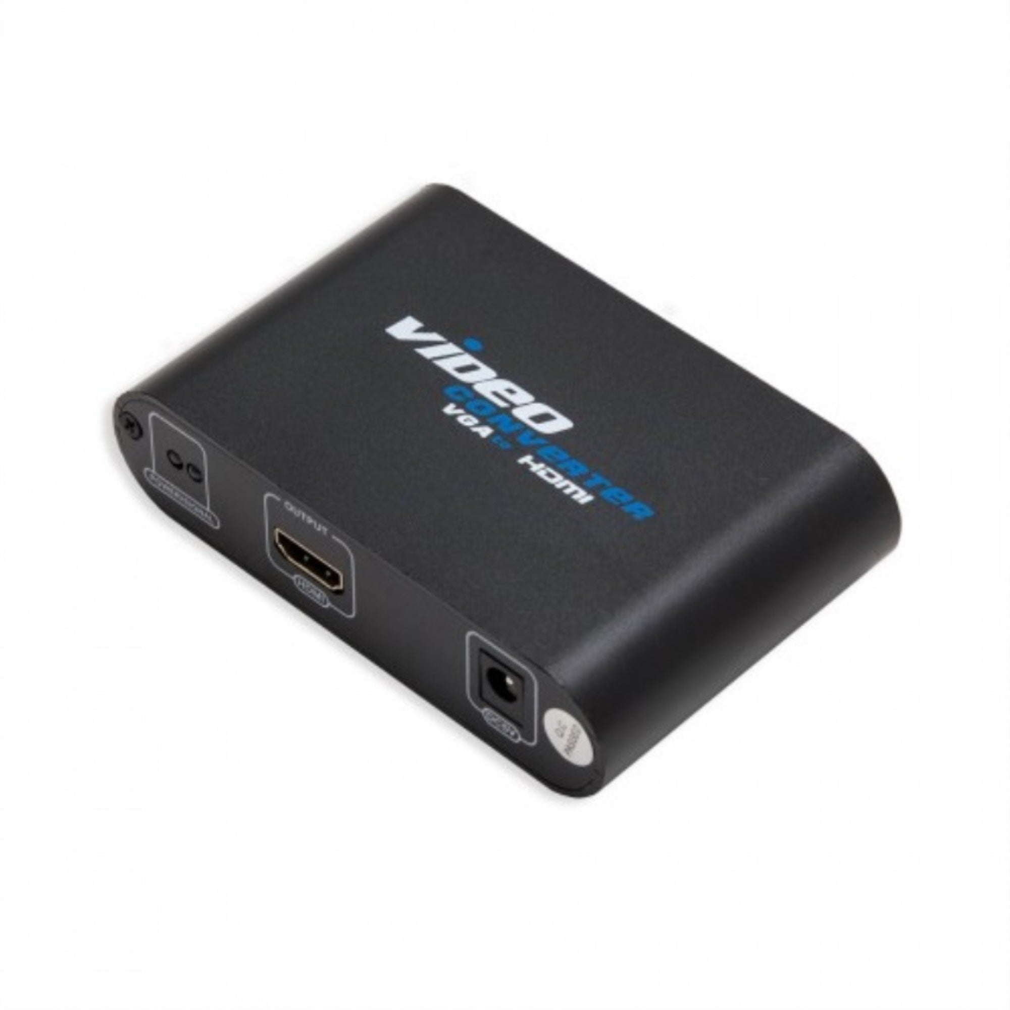 VGA + 3.5mm Audio to HDMI Converter, with Power Adapter, Black Color