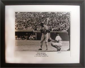 11x14 Deluxe Frame - Stan Musial Last Bat at Wrigley Field