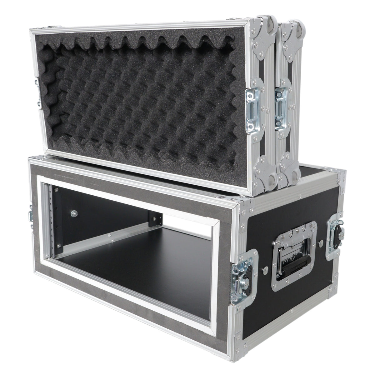 4U Vertical Shockproof Effects Rack 14 Depth Rail To Rail With Handles
