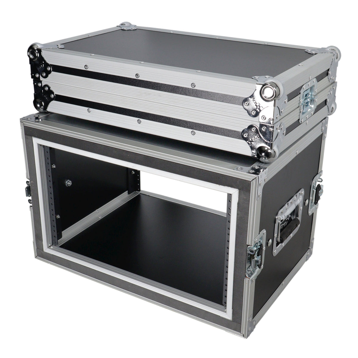 6U Vertical Shockproof Effects Rack 14 Depth Rail To Rail With Handles