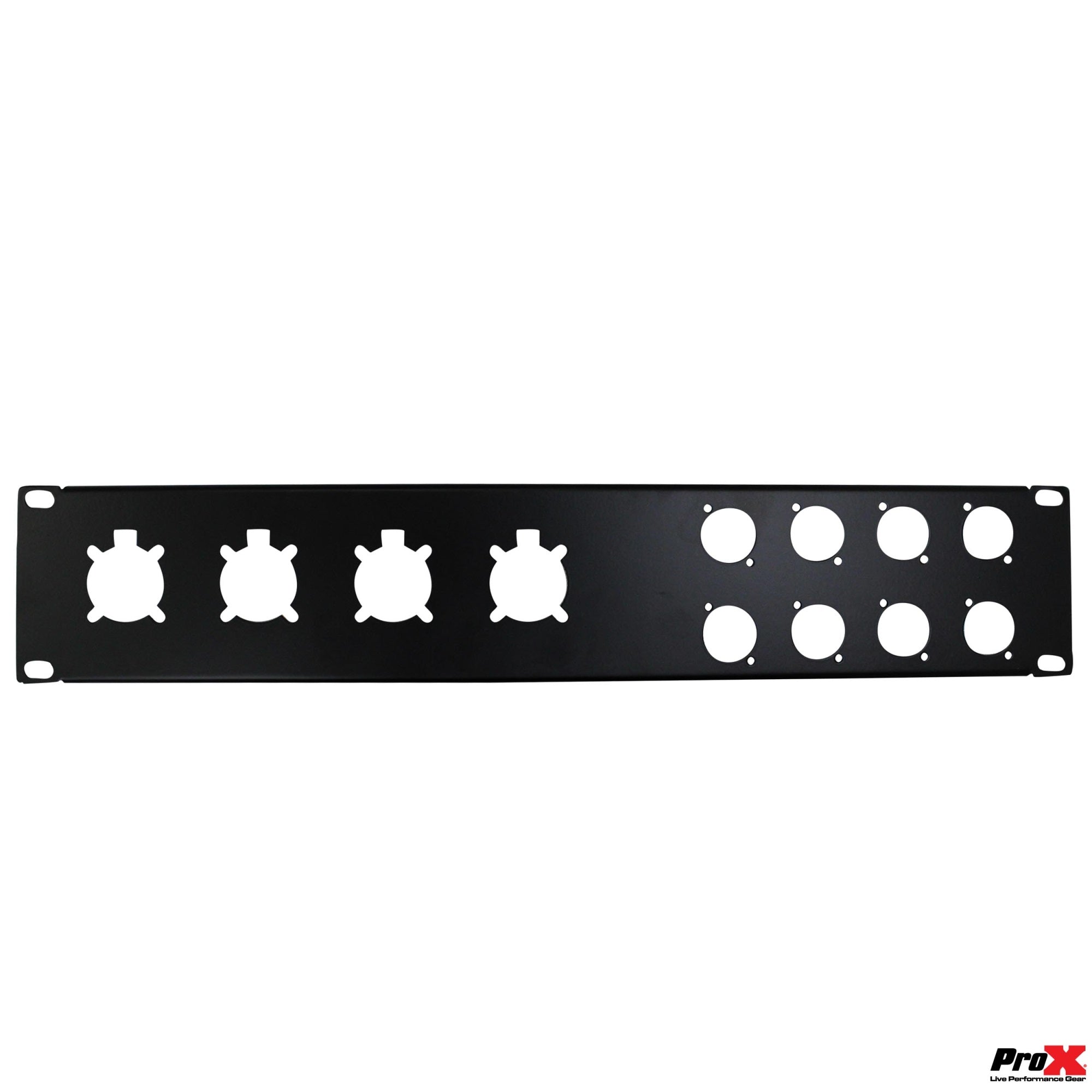 Prox T-P2-4X8 2 Unit Unloaded Patch Panel For 8 Xlr And 4 Nl4 Speak Twist Or Nac3 Power Connection
