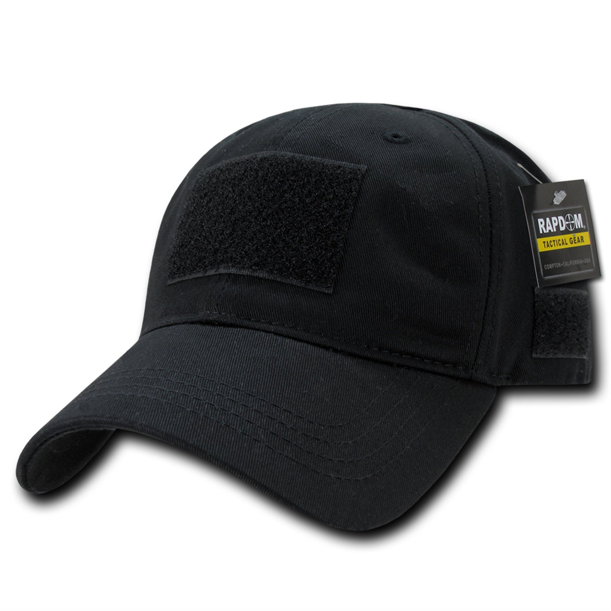 Relaxed Crown Tactical Caps, BLACK