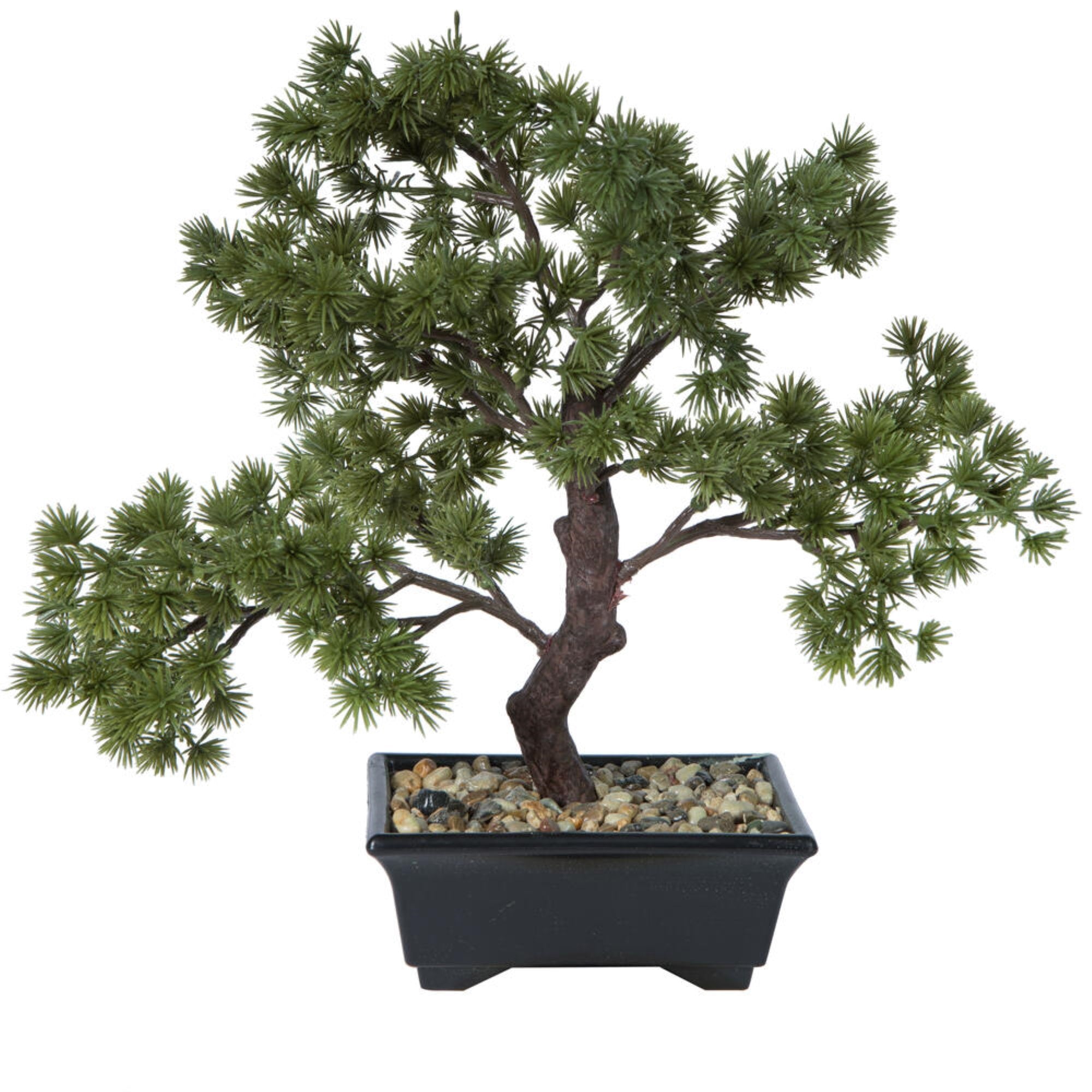 Vickerman 12” Artificial Potted Pine Bonsai Tree.