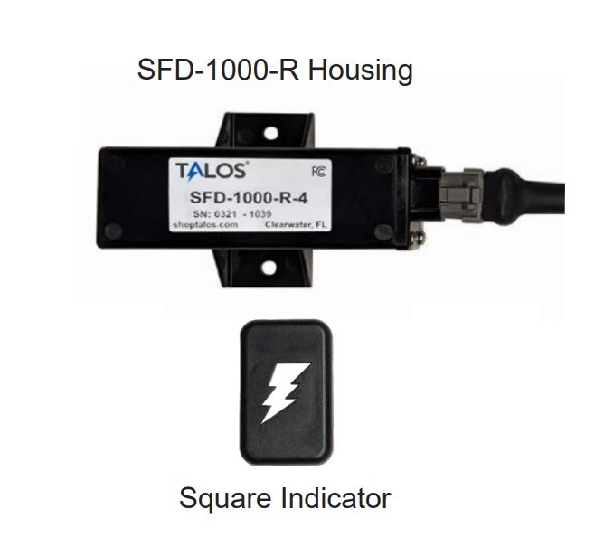 Talos Rectangular Lightning Detector Black