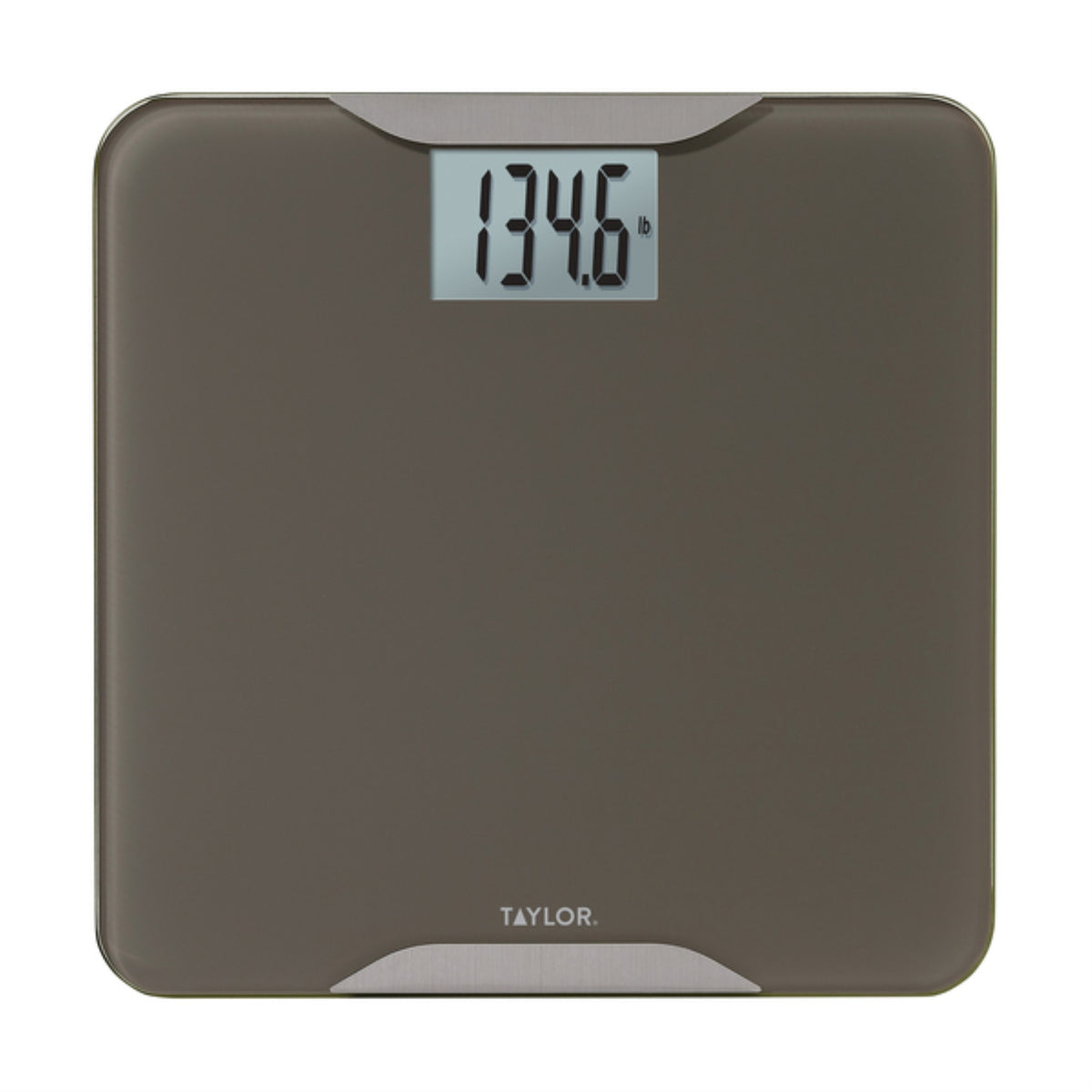 Taylor Precision Products 5297042 Digital Glass Bath Scale, Taupe With Stainless Steel Accents, 400-Lb. Capacity