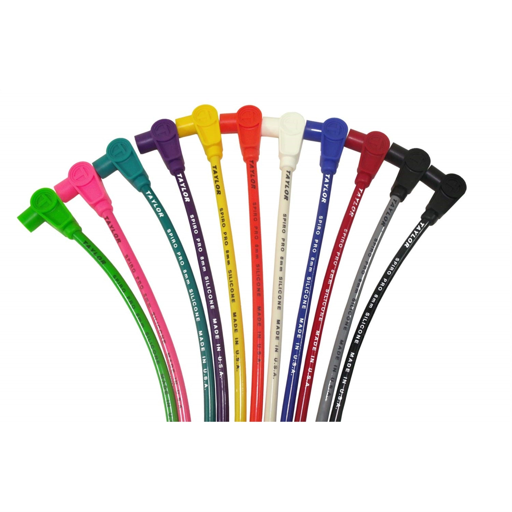 Taylor Cable 73051 8Mm Spiro-Pro Univ 8Cyl 90 Black