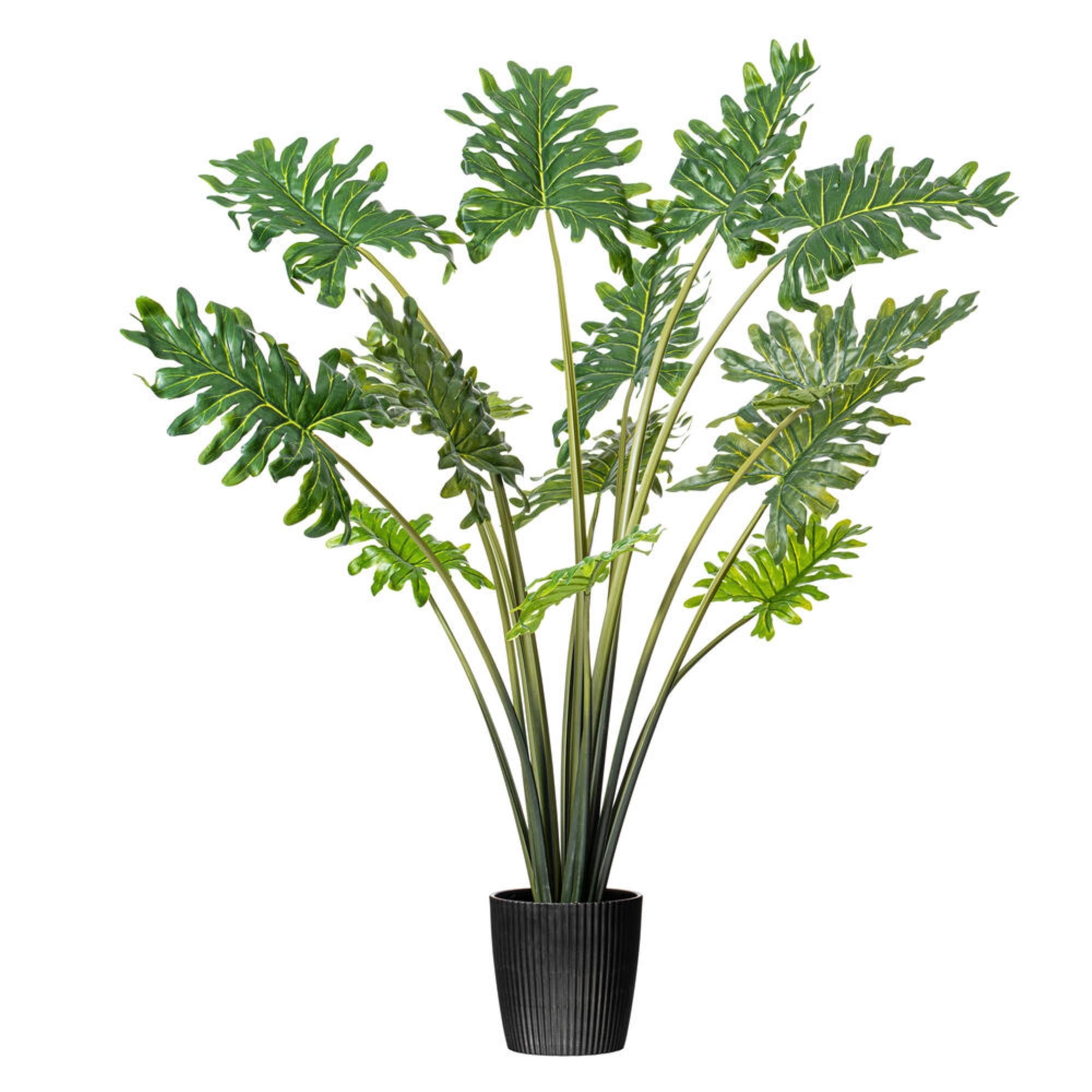 Vickerman 38” Artificial Potted Grand Philodendron Bush.