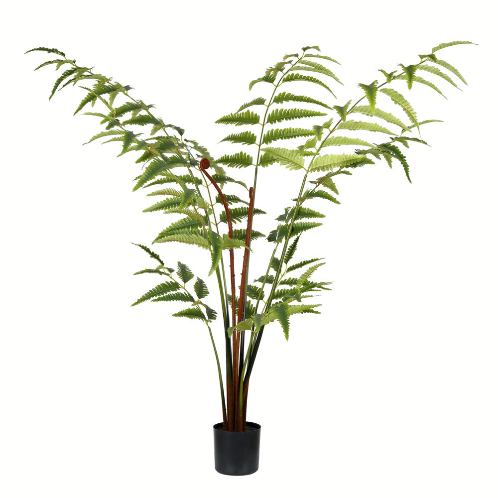 Vickerman 4' Potted Leather Fern 129 Leaves - TB191140