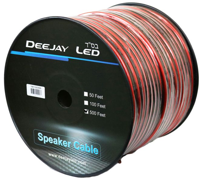500-Foot 2-Conductor 10 Gauge Primary Stranded Cable Ideal For Accessory Hookup