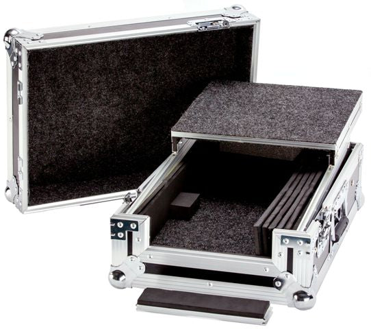 Fly Drive Case For Pioneer Djm400 Pro Mixer Or Similarly Sized Equipment W/Laptop Shelf W/Wheels