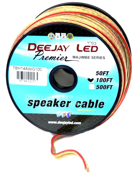 100-Foot 2-Conductor 14 Gauge Stranded Speaker Hookup Cable