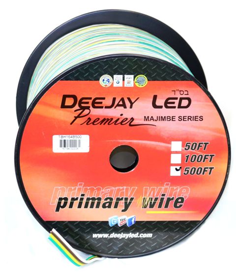 500-Foot 4-Conductor 16 Gauge Primary Stranded Cable Ideal For Accessory Hookup