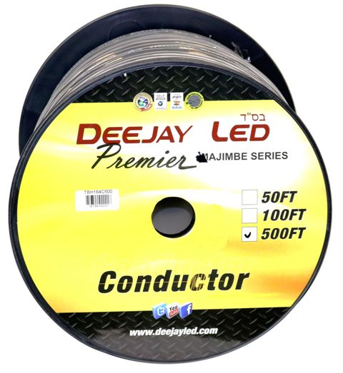 500-Foot 4-Conductor 16 Gauge Stranded Cable W/Single Black Jacket Ideal For Speakers