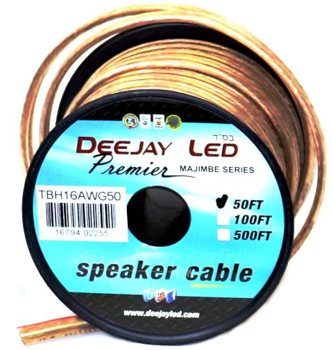 50-Foot 2-Conductor 16 Gauge Stranded Speaker Hookup Cable