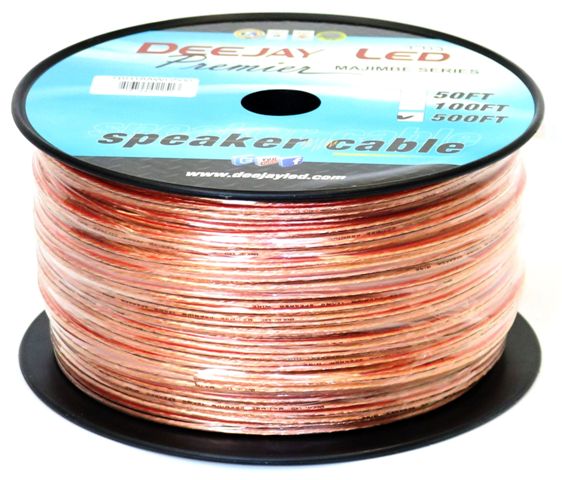 500-Foot 2-Conductor 18 Gauge Stranded Speaker Hookup Cable
