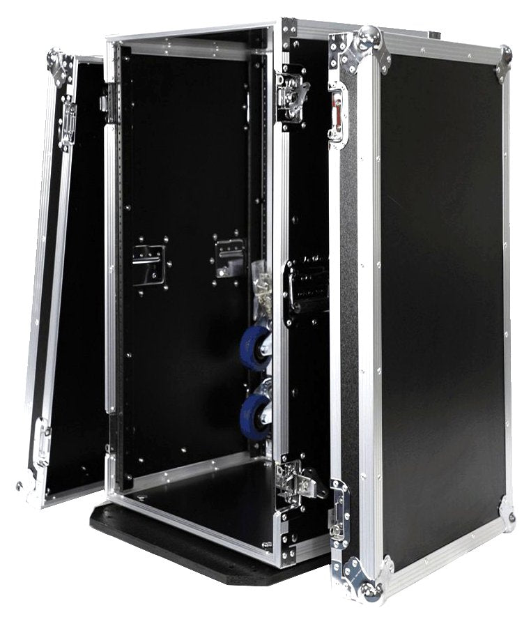 Fly Drive Case 18U Space Professional Dj Amplifier Case - 18-Inch Body Depth With Wheels