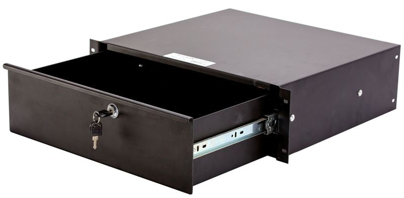 3U-Space Metal Locking Rack Drawer For Standard Dj Size Equipment.