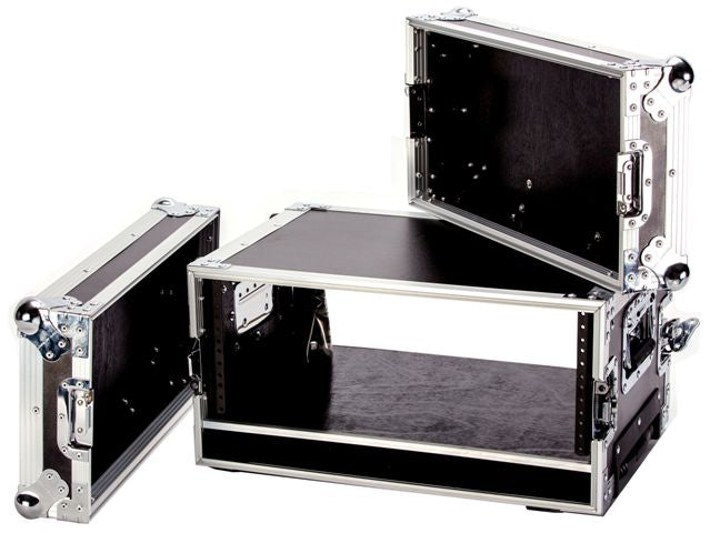 Fly Drive Case For 4U Space Standard Low Profile Dj 19-In Amplifier Or Effects Units Or Similarly Sized Equipment W/Laptop Shelf W/Wheels
