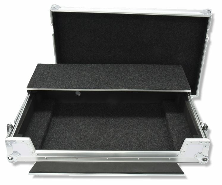 Fly Drive Case For Pioneer Ddjsz Controller W/Laptop Shelf & Low Profile Wheels In White