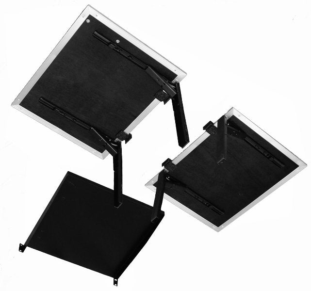 Two Side Wings For Most 6U Slant Racks And Dj Coffin Folding Stands Includes 1U-Space Steel Rack Shelf
