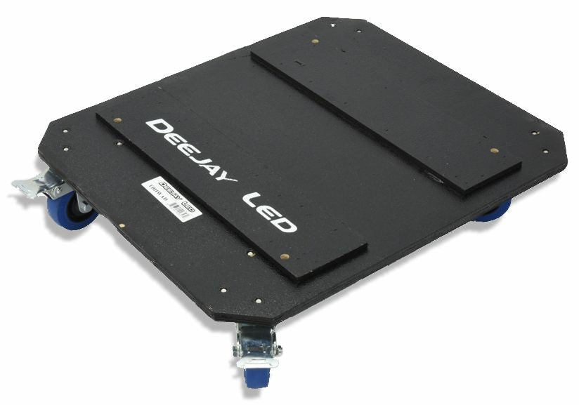 Dj Case Caster Kit Dolly W/ Four 3.5-In Wheels Two Wheels Have Brake