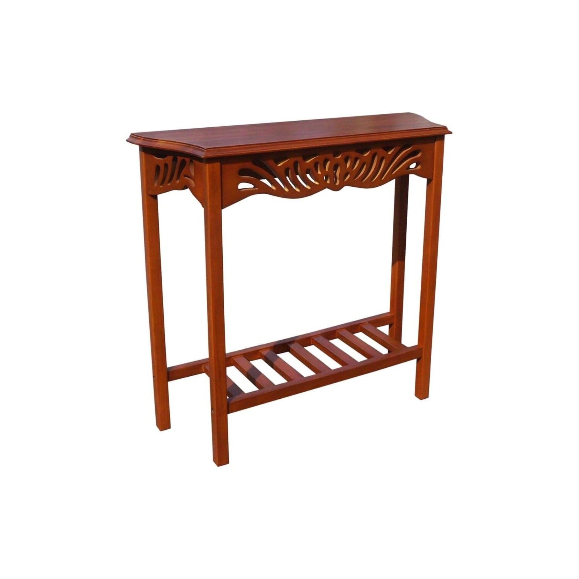 D-ART COLLECTION, INC Mahogany Honey Entrance Wall Table