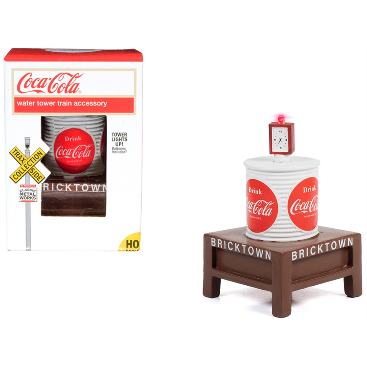 Coca-Cola' Water Tower With Light 'Bricktown' For 1/87 (Ho) Scale Models By Classic Metal Works