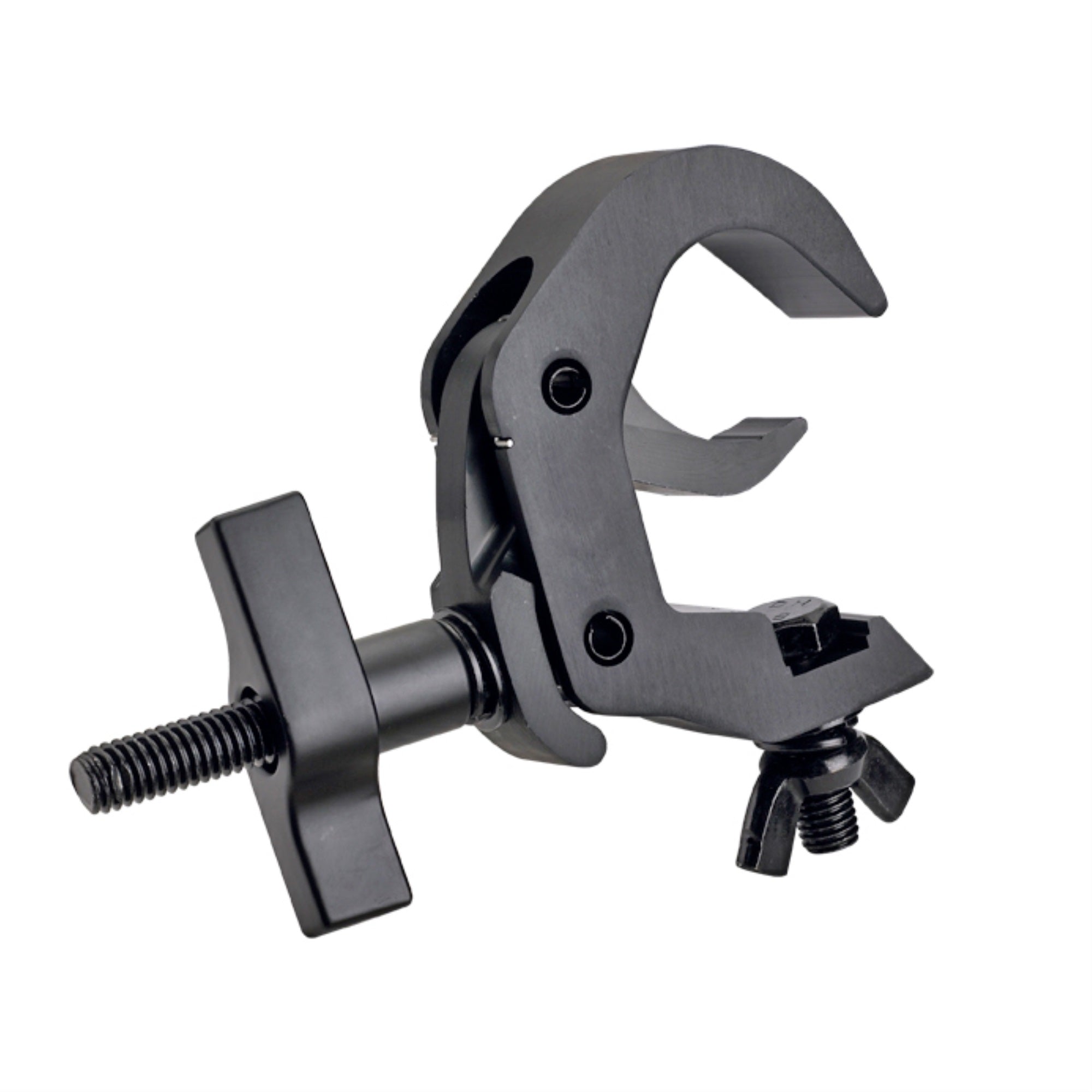 Aluminum Self-Locking M10 Clamp With Big Wing Knob For 2 Truss Tube Capacity 330 Lbs. Black Finish