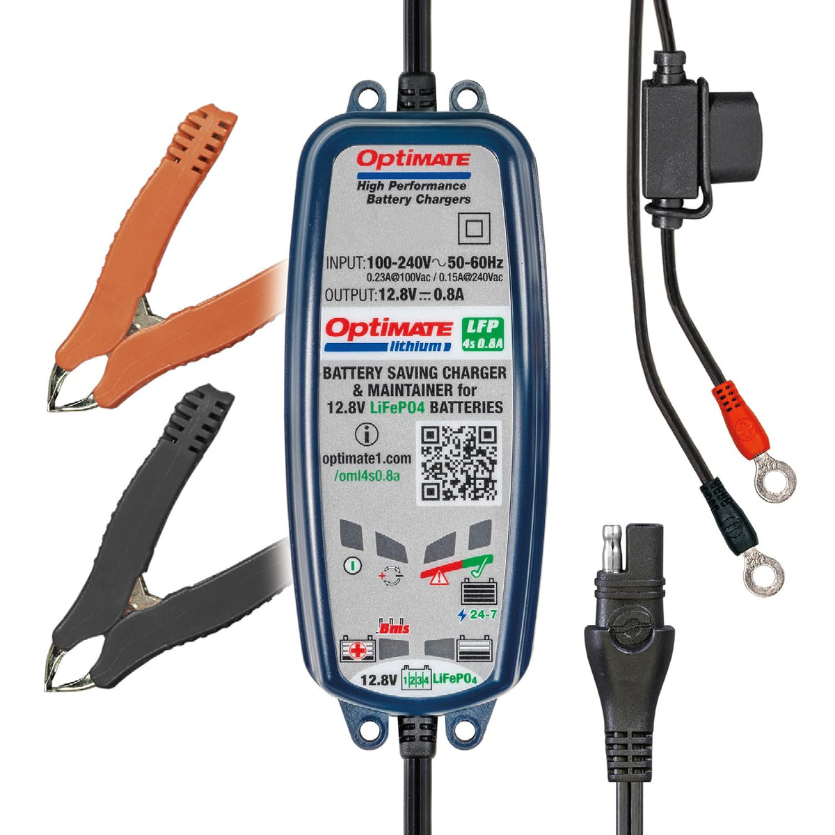 Optimate Lithium 4S 0.8A 8Step 12.8/13.2V 0.8A Battery Saving Chargertestermaintainer