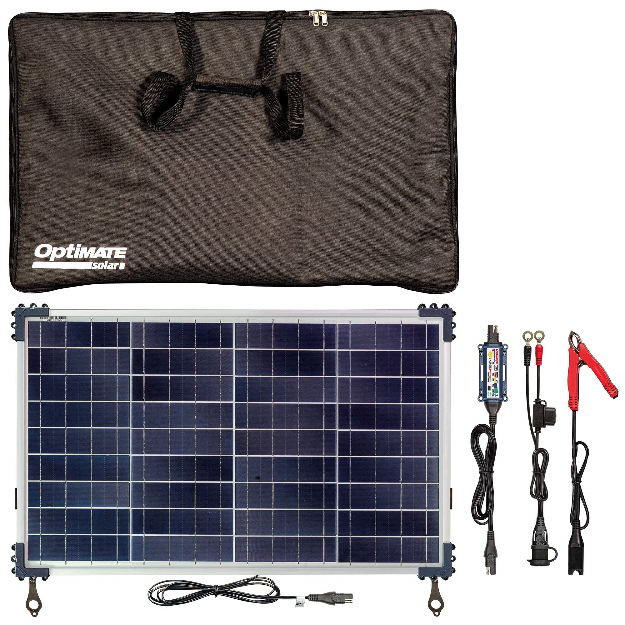 Optimate Solar Duo 40W Travel Kit, Tm522-D4Tk, 6-Step 12V / 12.8V 3.3A Weatherproof Solar Battery Saving Charger & Maintainer