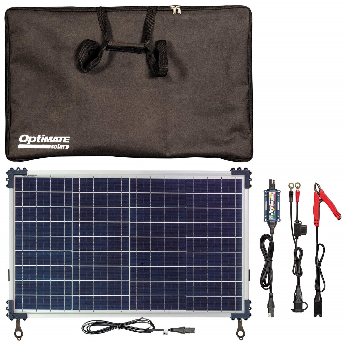 Optimate Solar Duo 40W Travel Kit, Tm522-D4Tk, 6-Step 12V / 12.8V 3.3A Weatherproof Solar Battery Saving Charger & Maintainer