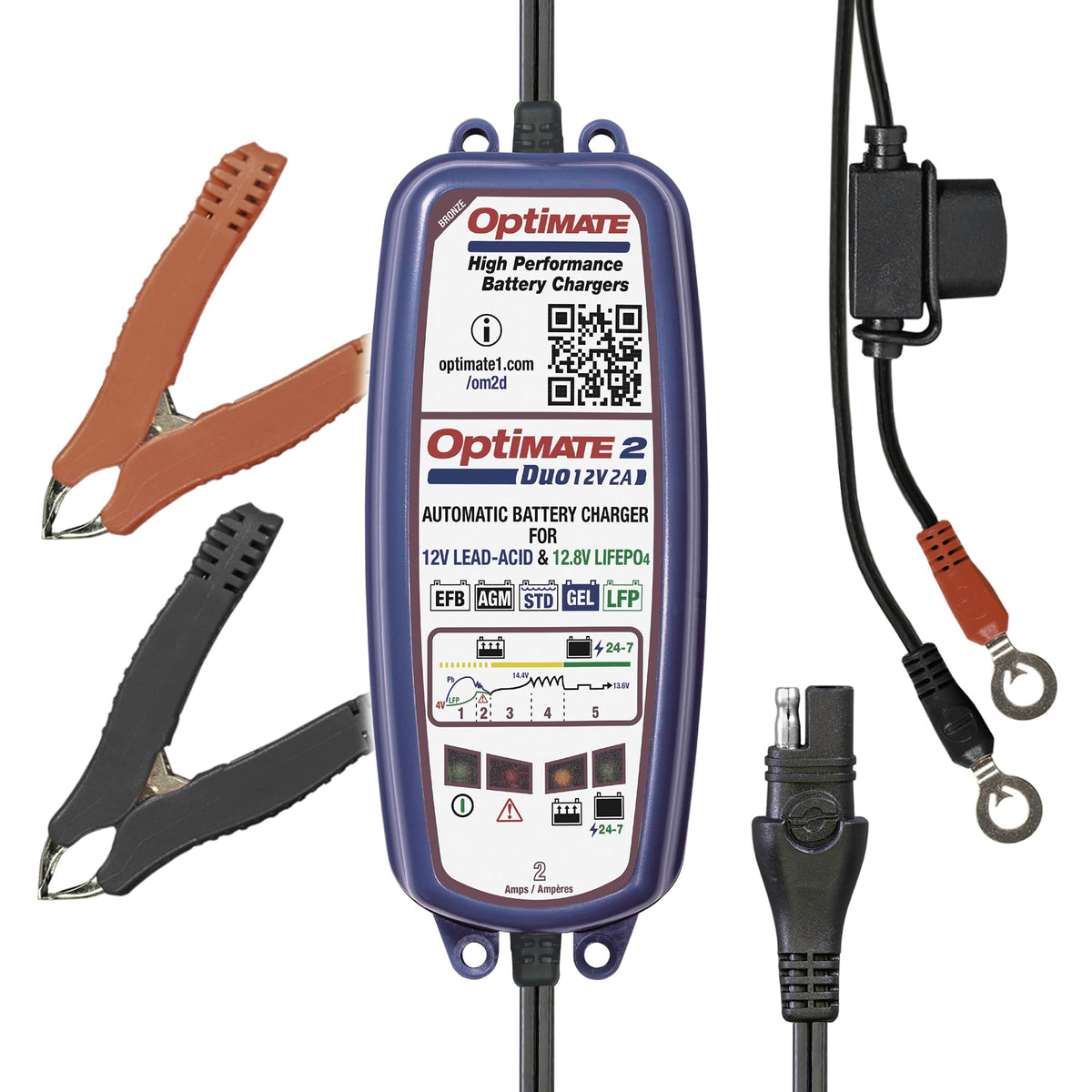 Optimate 2  Bronze 5Step Automatic Battery Charger & Maintainer