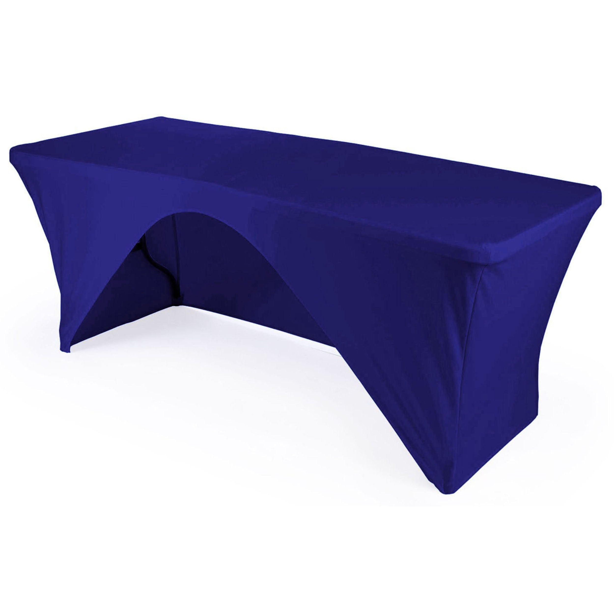 La Linen Rectangular Open Back Spandex Tablecloth, 72 By 30 By 30-Inch, Royal Blue