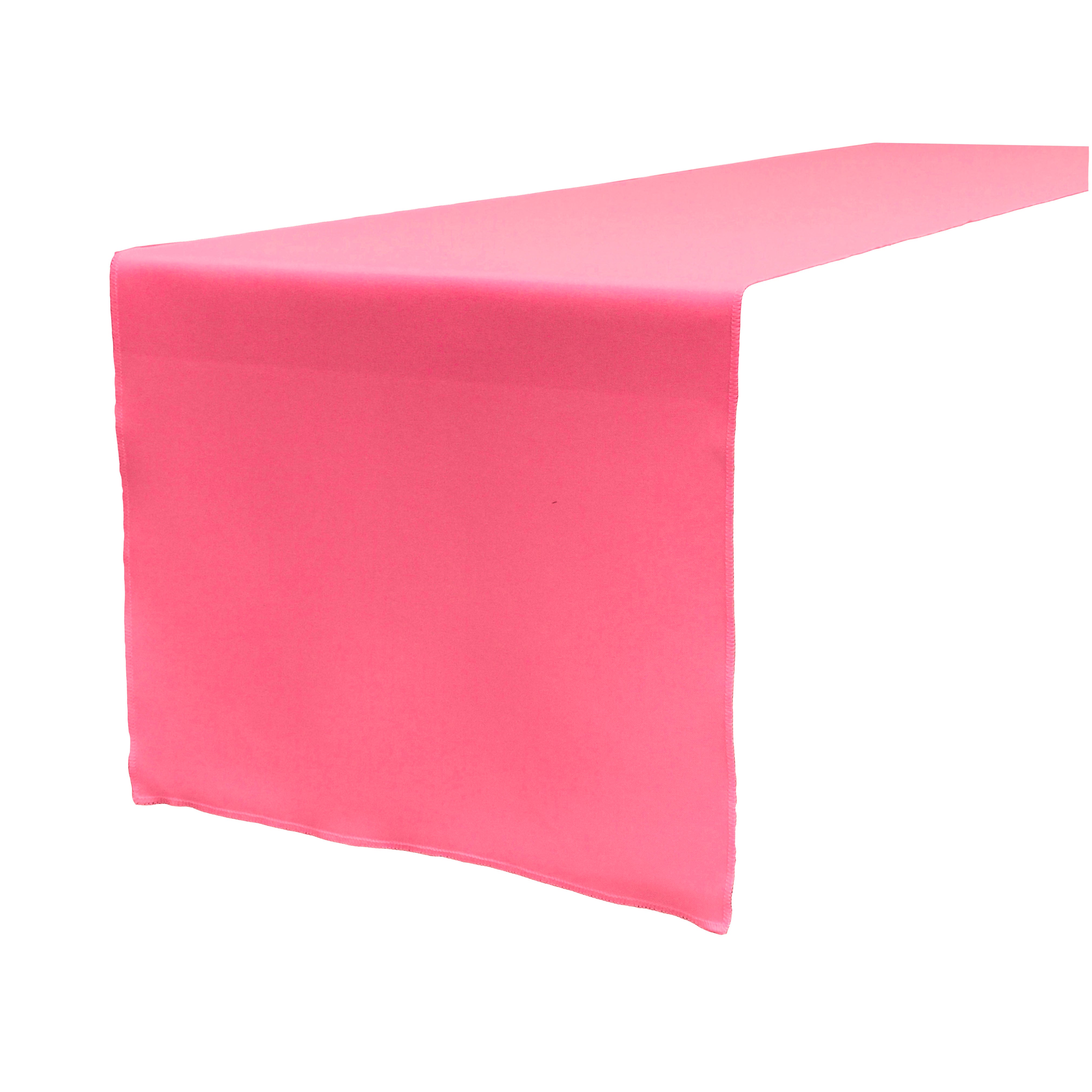 La Linen Polyester Poplin Table Runner 14  By 108-Inch, Hot Pink